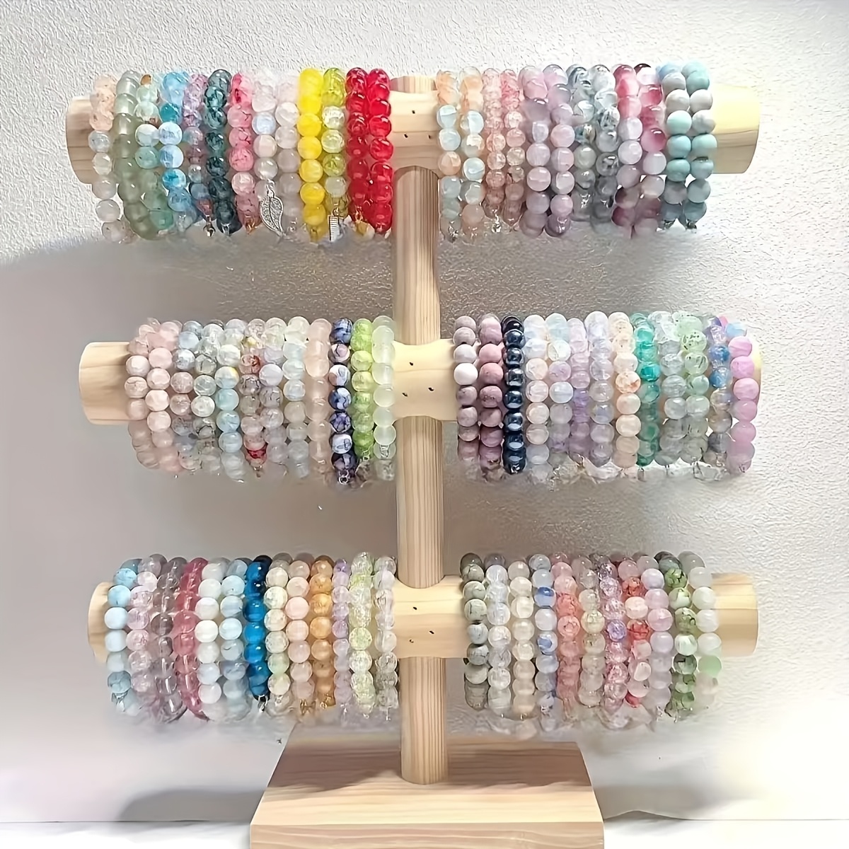 110pcs Random Combined Glass Bead Bracelet Set for Men
